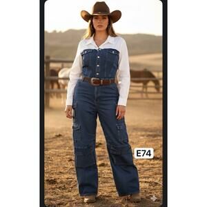 If You Want To Denim Jumpsuit Medium Wash Fashion Nova 2X